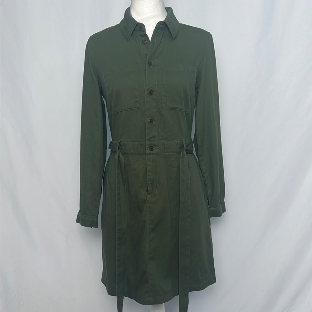 NWOT / J.Crew factory Long-sleeve utility shirtdress - Picture 2 of 7